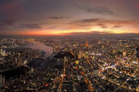 Tokyo at night, Japan