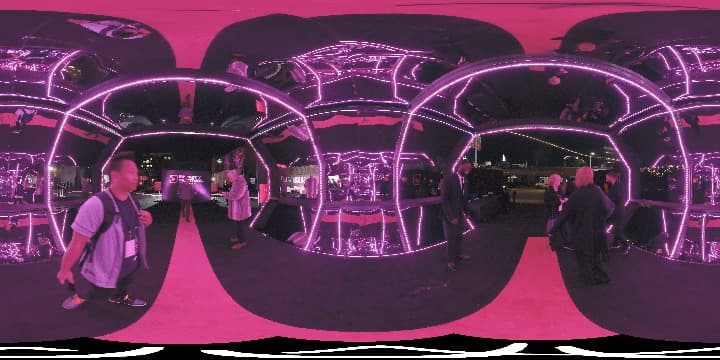 Neon Tunnel Entrance