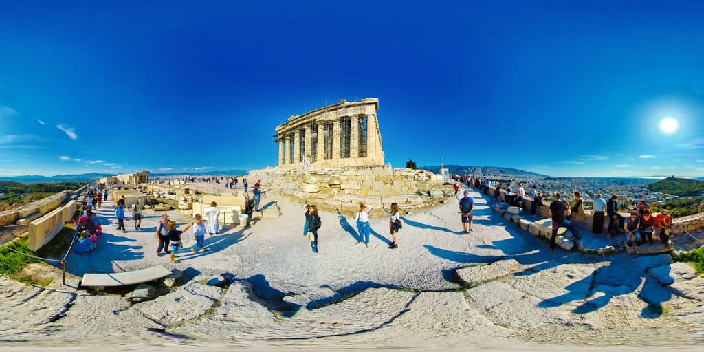 Acropolis Parthenon temple Athens 8k 60fps