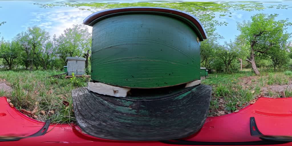 Bees at the Hive Entrance – 360° Close-up Immersive Video (Poružnica, Sokobanja, Serbia)