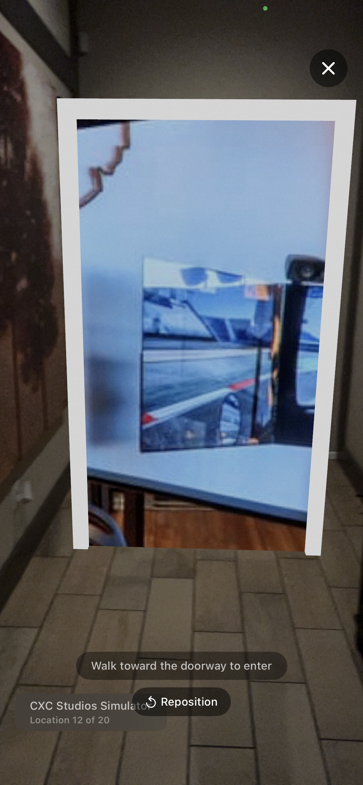 AR Doorway — walk toward the doorway to enter