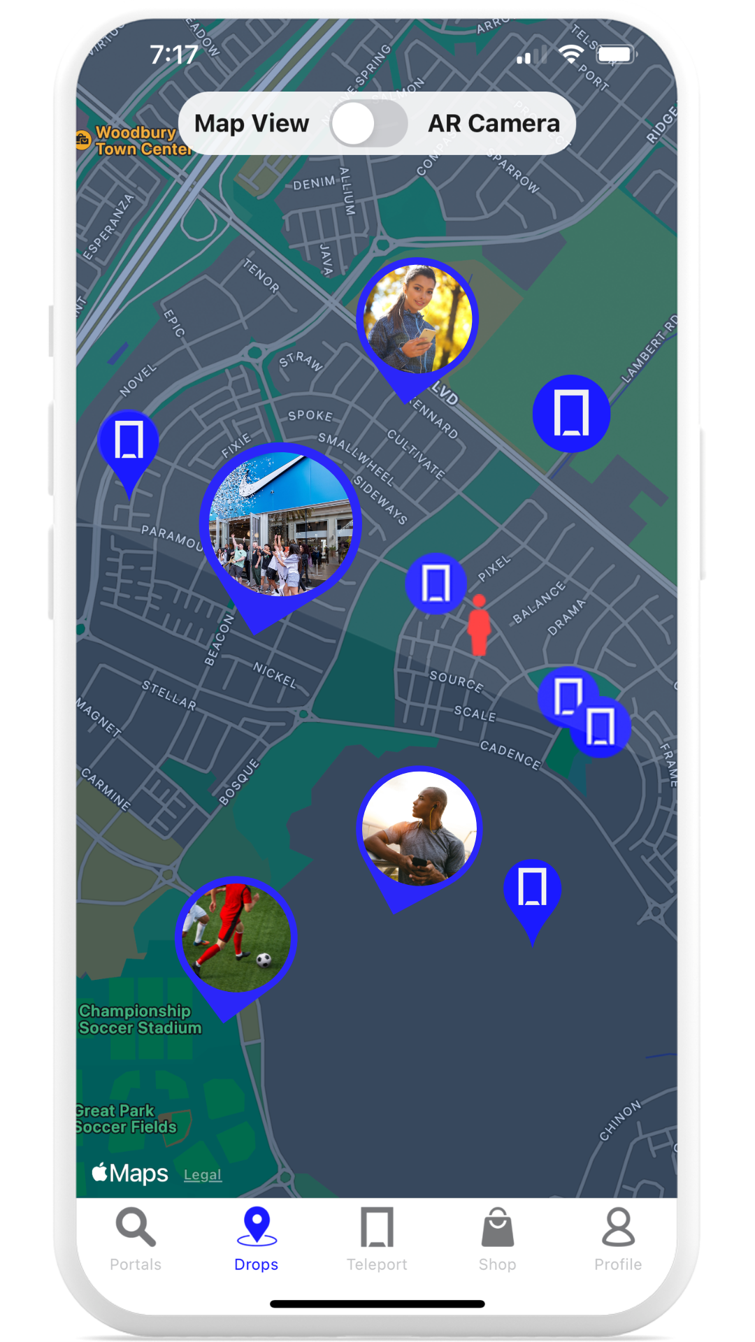 AR Portal Drops
